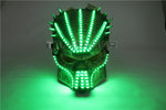 Laden Sie das Bild in den Galerie-Viewer.Led Luminous Halloween Ghosts Mask beleuchten Bühnenperformance Kopfbedeckung Grüne Laser-LED-Brille Party Masquerade Masken

