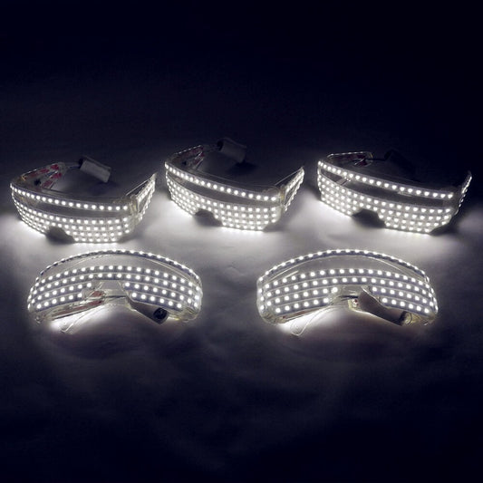 LED Luminoso Gafas Fiesta de Halloween Luz de desgaste del Ojo de LED de Luz cada vez más el Rendimiento de la Etapa de Traje de Ropa