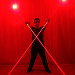 Laden Sie das Bild in den Galerie-Viewer.Dual Direction Red Laser Sword for Laser Man Show Big Beam Double Headed Laser Stage Performance Props
