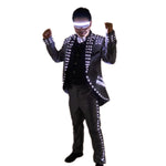 Load image into Gallery viewer, Led Tuxedo Stage Performance Ballroom Costumes Clothes Party Luminous Singer Dance Wear with Led Glasses
