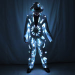 تحميل الصورة في عارض المعرض ،Full Color LED Suit Costumes Clothes Lights Luminous Stage Dance Performance Show Dress Growing Light Up Armor for Night Club

