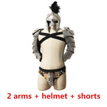 Carica l&#39;immagine nel visualizzatore di Gallery, Festival Outfit Men Roman Knights Cosplay Costume GoGo Dancer Costume Party Handmade Mirror Costume Nightclub

