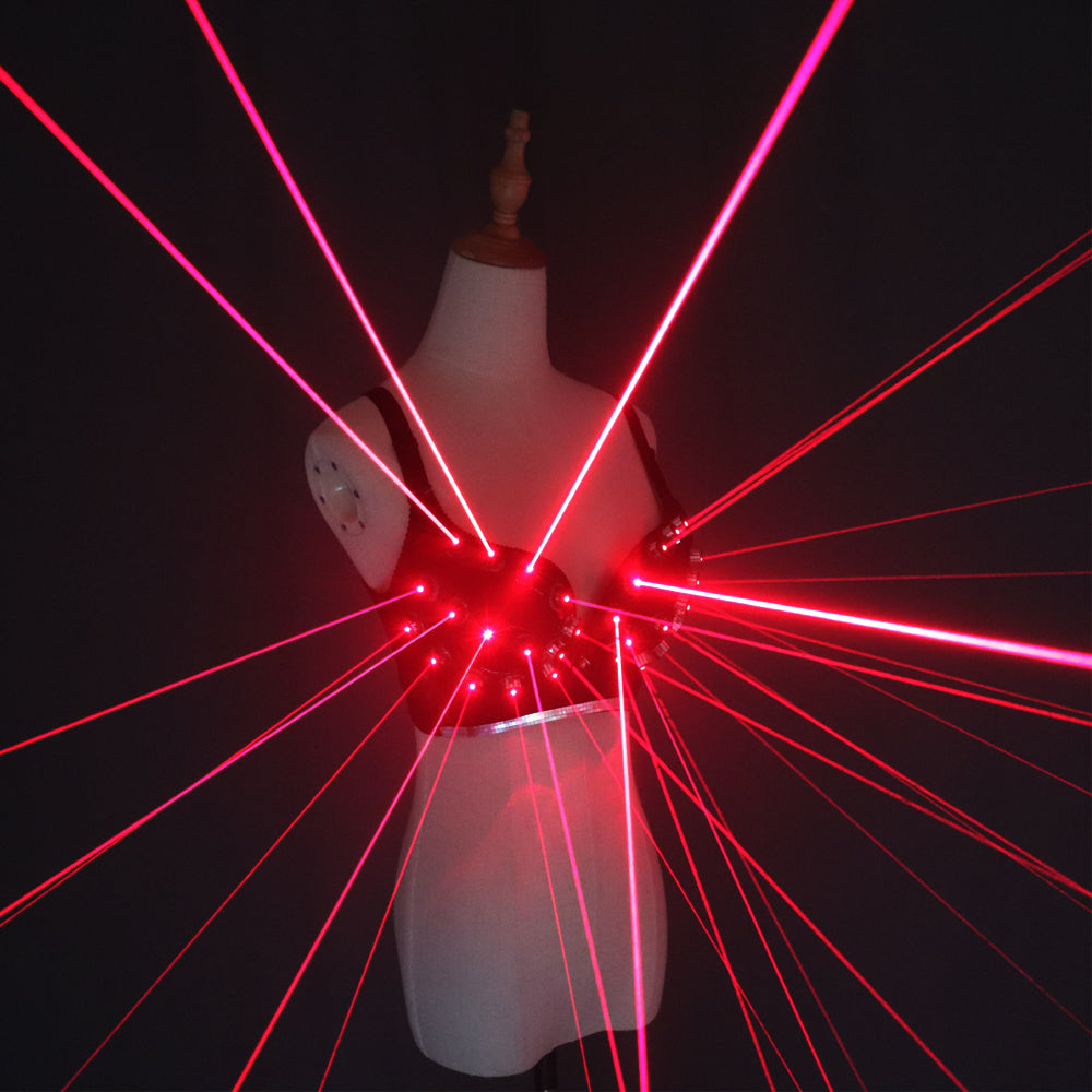 Costumi sexy della fase di manifestazione del laser del laser di signora Bra del laser rosso luminoso luminoso per gli artisti del night-club del cantante ballerino