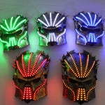 Laden Sie das Bild in den Galerie-Viewer.Led Luminous Halloween Ghosts Mask beleuchten Bühnenperformance Kopfbedeckung Grüne Laser-LED-Brille Party Masquerade Masken
