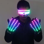 Carica l&#39;immagine nel visualizzatore di Gallery, Flashing Gloves Glow 360 Mode LED Rave Light Finger Lighting Mitt Party Supplies Glowing Up Glove Glasses Party Decor
