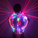 Charger l&#39;image dans la galerie, Mode Gilet Laser Rouge Laserman LED Gilet Costumes Vêtements Costumes de Scène Pour Danseur Chanteur Pour les Artistes de Discothèque
