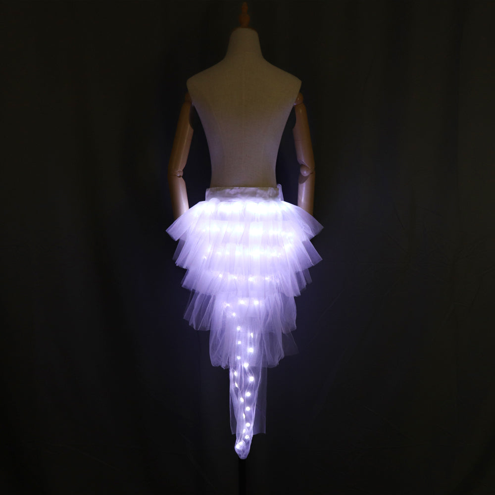 Moda baile LED tutu falda hasta neón fantasía arco iris Mini tutu fancy traje adulto falda de luz TFS corset tutador falda