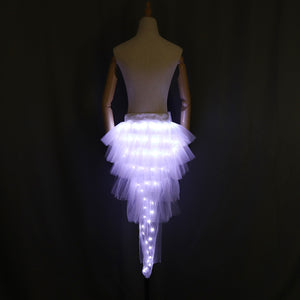 Mode danse LED Tutu jupe Up néon fantaisie arc-en-ciel Mini Tutu fantaisie Costume adulte lumière jupe TFS Corset Tutu Skirtr