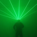 Laden Sie das Bild in den Galerie-Viewer.New Programmable Green Laser LED Glasses Dynamic Scanning Special Effects Dancing Stage Show DJ Club Party Laserman Show
