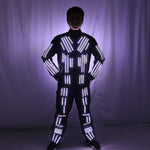 Charger l&#39;image dans la galerie, Costume de robot LED Tron LED de couleur unique Vêtements de costume lumineux de danse LED
