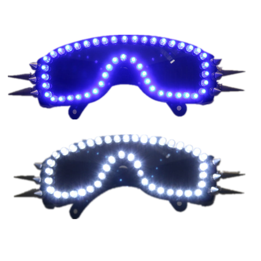 6 Colori Burst Flashing LED Occhiali Alone Vetro LED Occhiali Rivet Punk Occhiali Laser Occhiali Laser Per Chirstmas Party