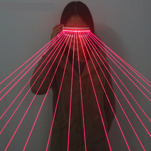650nm Occhiali laser rossi 18pcs Laser Influsso di persone necessarie fase lampeggiante Guanti LED Canvas Vest Outdoor Performance Costume