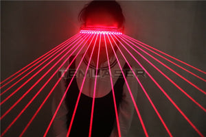 650nm rote Laserbrille Party LED Sonnenbrille 18pcs Laser Zustrom von Menschen Bühne blinkendes Glas Gogo Show Supplies