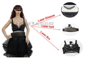 Red LED Clothes Laser Suits Laser Bra Sexy Girl Laser Glasses for Nightclub Performers