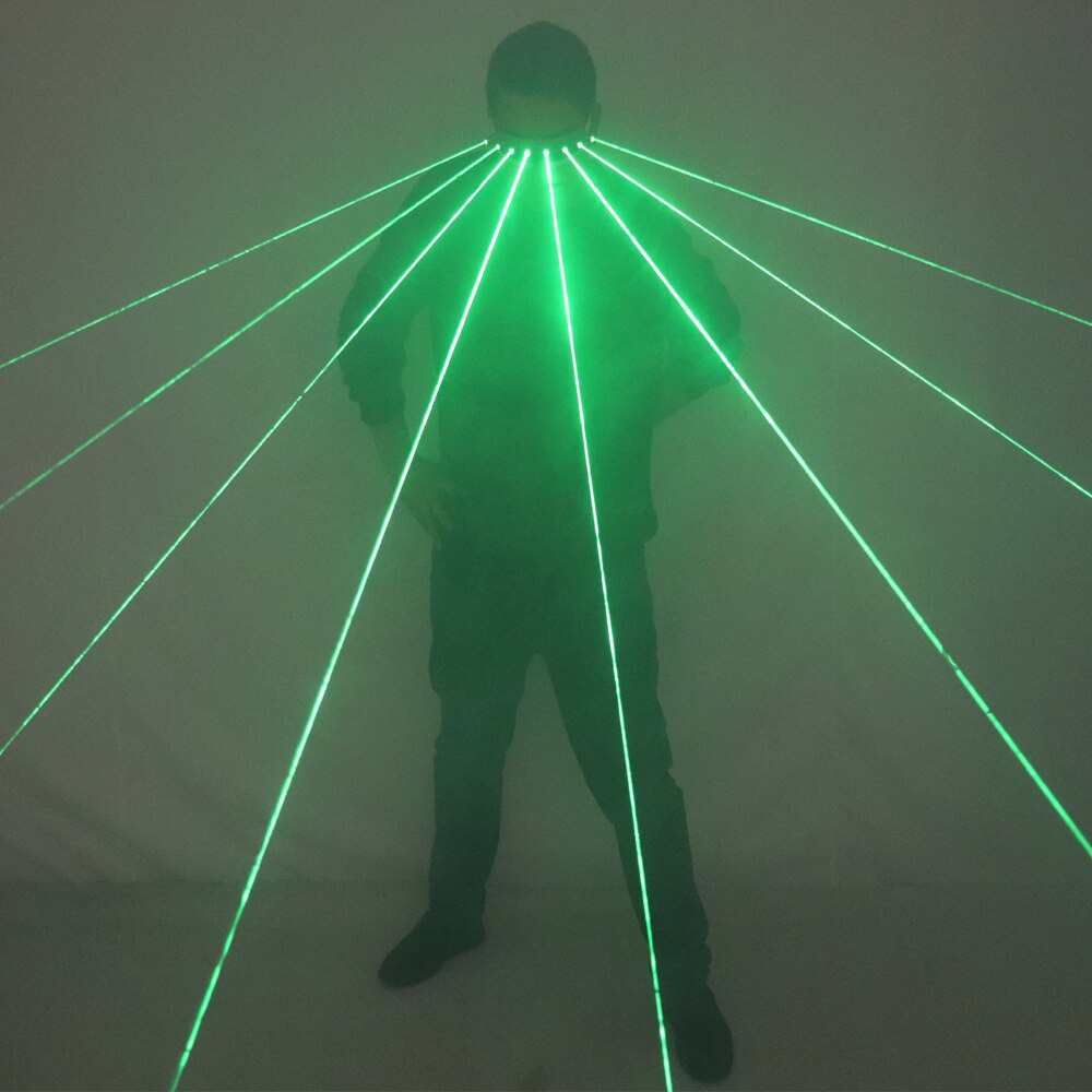 New Programmable Green Laser LED Glasses Dynamic Scanning Special Effects Dancing Stage Show DJ Club Party Laserman Show
