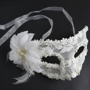 Women Girls LED Glowing Feather Fiber Mask Light Up Venetian Masks Dress Props Wedding Christmas Navidad Halloween