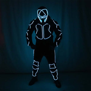 Red Laser Battle Suit LED Costumes Clothes Bar Nightclub DJ Lights Luminous Stage Dance Performance