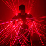 Laden Sie das Bild in den Galerie-Viewer.Rote Laser-Weste LED-Kleidung, Laser-Roboteranzug Laser-Mann-Kostüme für Nachtclub-Darsteller
