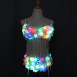 Load image into Gallery viewer, LED Light Luminous Bra Shorts Sexy Suit Women Costumes Growing Singer Stage Performance Sex Dance Wear

