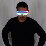 Carica l&#39;immagine nel visualizzatore di Gallery, Full Color Punk LED Glowing  Mask Rave Glasse Glasses Goggles EDM Party DJ Stage Laser Show
