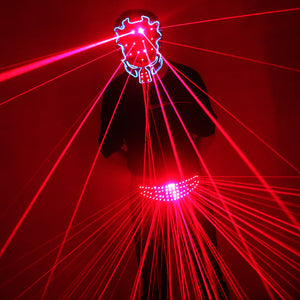 Red Laser Belt LED Glowing Girdle Dance Abbigliamento Laser Uomo Vest Suit