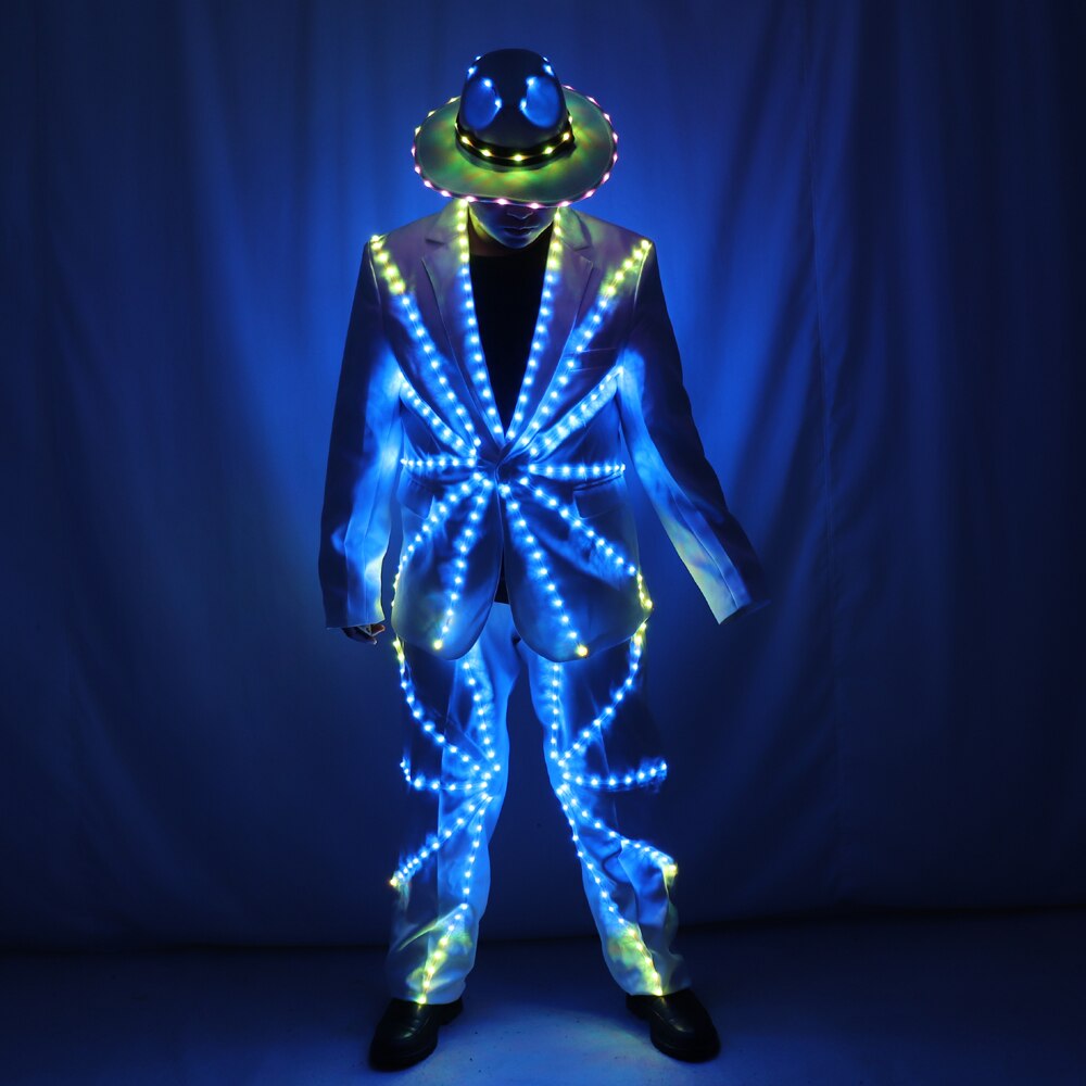 Full Color LED Suit Costumes Clothes Lights Luminous Stage Dance ...