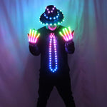 تحميل الصورة في عارض المعرض ،LED Blinking Sequin Jazz Hat Cap Bow Tie Wear Props Easter Wedding Birthday Party Ramadan Decoration
