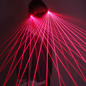 Gafas de láser rojo 650nm Guantes LED para DJ de Pub Club Espectáculos con Gafas de Etapa LED de láser rojo