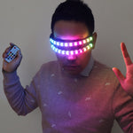 Carica l&#39;immagine nel visualizzatore di Gallery, LED Glasses Sunglasses Goggles for Party Dancing Glowing LED Mask Rave Glasse EDM Party DJ Stage Laser Show
