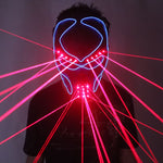 Laden Sie das Bild in den Galerie-Viewer.Rote Laser-Maske Luminous Light Up Laserman Gesichtsmaske Laser Show Halloween Masken
