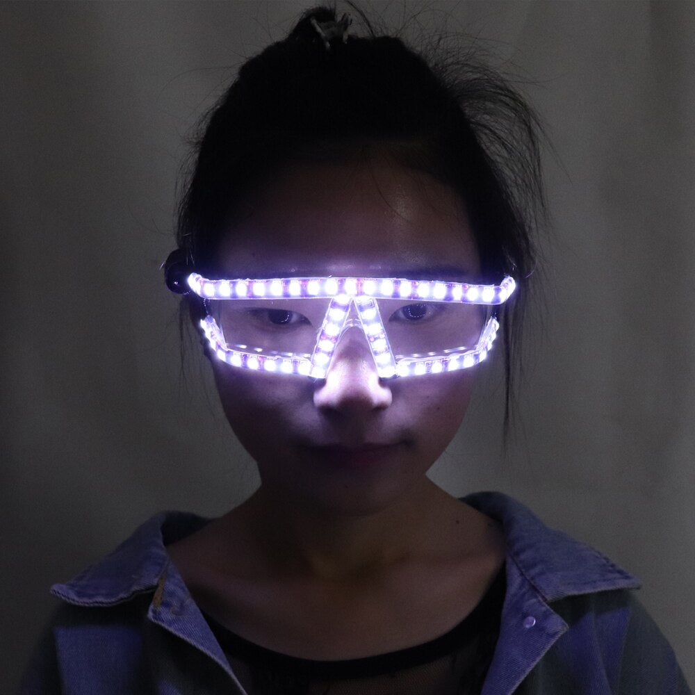 Fashion Christmas LED Glasses, Laser Stage Props Night Club Super Bright LED Glasses Event Party Supplies