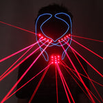 Laden Sie das Bild in den Galerie-Viewer.Rote Laser-Maske Luminous Light Up Laserman Gesichtsmaske Laser Show Halloween Masken
