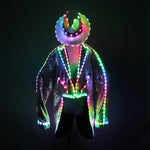 Cargar imagen en el visor de la galería, Fashion Swallowtail LED Tuxedo Luminous Costumes Glowing Vestidos LED Clothing Show Men LED Clothes Dance Accessories
