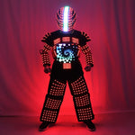 Cargar imagen en el visor de la galería, LED Robot Suit Stage Dance Costume Tron RGB Light Up Stage Suit Outfit Jacket Coat with Full-color Smart Display
