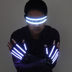 Helle LED Bühne Kostüme LED Handschuhe Leuchtgläser Laser Stage