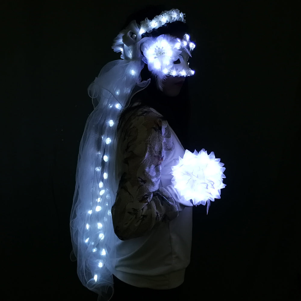Ghirlande luminose a LED Velo Festival musicale Festival Velo Ornamenti per capelli principessa