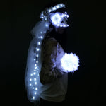 Load image into Gallery viewer, LED Glowing Wreaths Veil Music Festival Party Veil Princess Hair Ornaments
