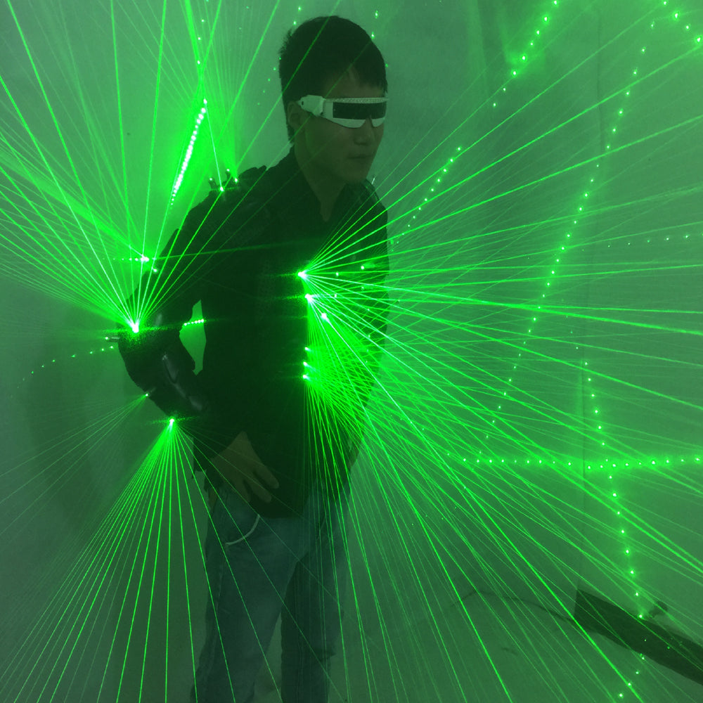 Le gilet à laser vert a MENÉ le laser de vêtements va aux costumes d'homme à laser pour les artistes de boîte de nuit