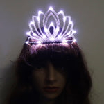 Cargar imagen en el visor de la galería, Baile de salón Trajes de led Corona luminosa Fiesta de bodas Trajes de escenario Cantante Dj Led Sombreros Regalo de San Valentín para niña
