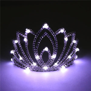 Baile de salón Trajes de led Corona luminosa Fiesta de bodas Trajes de escenario Cantante Dj Led Sombreros Regalo de San Valentín para niña