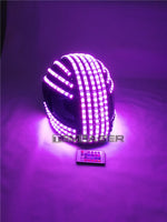 تحميل الصورة في عارض المعرض ،RGB لون خوذة LED الوحش مضيئة قبعة الرقص ملابس DJ خوذة
