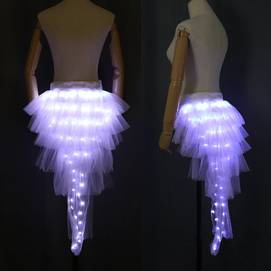 Moda baile LED tutu falda hasta neón fantasía arco iris Mini tutu fancy traje adulto falda de luz TFS corset tutón skirtr