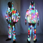 Load image into Gallery viewer, Unisex LED Flash Light Up Rave Jacket Sport Outwear Party Costume Fancy Long Sleeve Zipper Hooded Pocket Glowing Clothes
