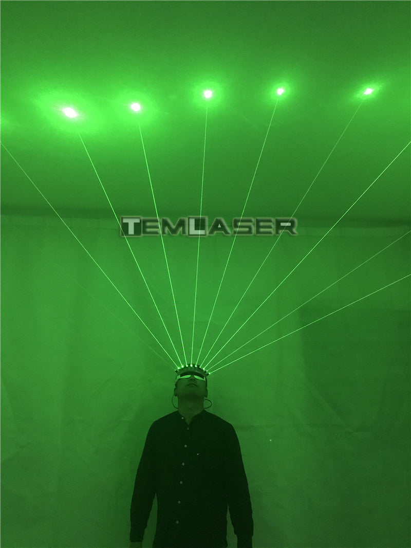 532nm Green Laser Glasses für Pub Club DJ Shows mit 10Pcs Green Laser LED Stage Glasses