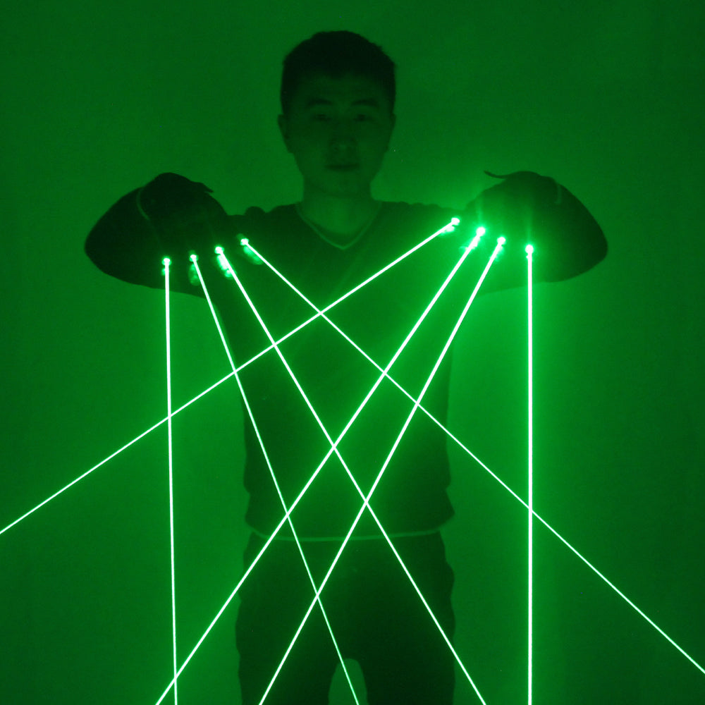 Guanti laser DJ di alta qualità Guanti laser da discoteca per feste da bar, cantanti da ballo per bar verdi