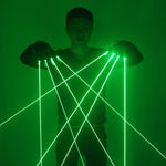 Carica l&#39;immagine nel visualizzatore di Gallery, Guanti laser DJ di alta qualità Guanti laser da discoteca per feste da bar, cantanti da ballo per bar verdi
