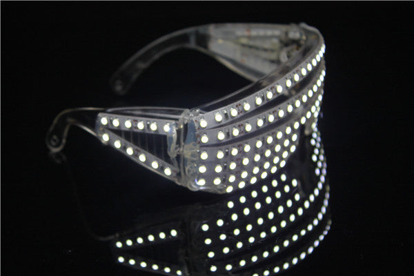 LED Flash Occhiali 6 Luci Colori Select Luminoso Eyewear per Carnevale Party Dance Costume Decorazione