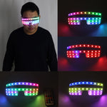 تحميل الصورة في عارض المعرض ،Full Color Punk LED Glowing  Mask Rave Glasse Glasses Goggles EDM Party DJ Stage Laser Show
