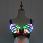 Cargar imagen en el visor de la galería, Full Color Pixel LED Bra DJ Club Luminous Underwear Led Costume Party Dress Dancing Belly Dance Wear Fancy Party Dress
