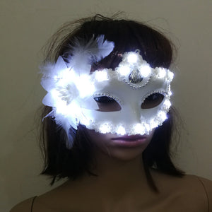 Led Luminous Mask Horror Grimace Bloody EL Wire Christmas Carnaval Party Club Bar DJ Glowing Full Face Mask